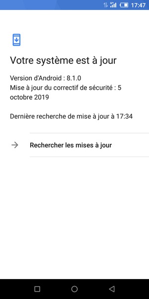 Sélectionnez Rechercher les mises à jour