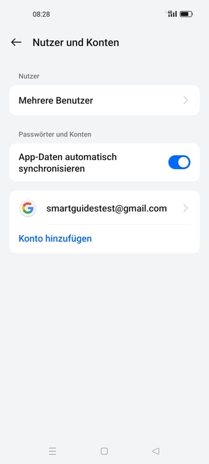 Wählen Sie Ihr Google Konten