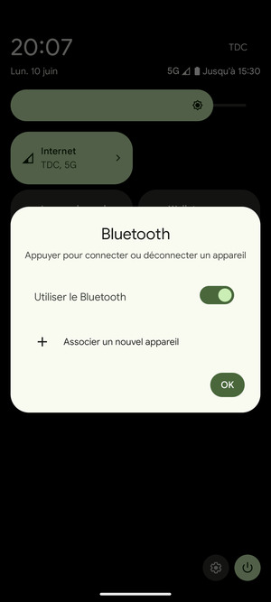 Désactiver Utiliser le Bluetooth