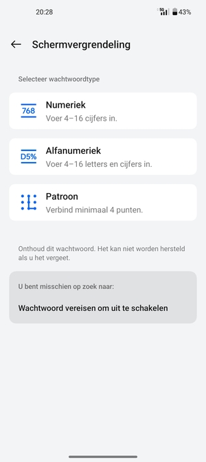 Selecteer Patroon