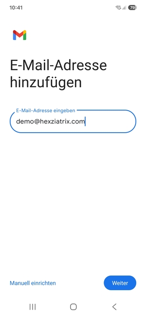 Geben Sie Ihre E-Mail-Adresse ein und wählen Sie Weiter
