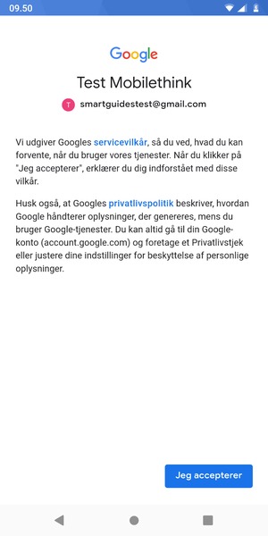 Vælg Jeg accepterer