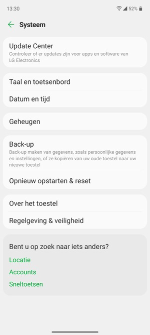 Selecteer Update Center