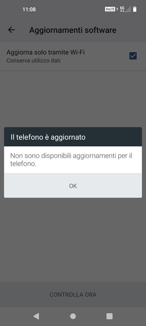 Se il tuo telefono è aggiornato, seleziona OK