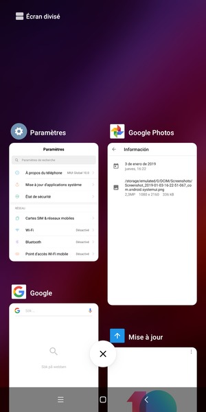 Sélectionnez l'icône Supprimer pour fermer les applis en cours d'exécution
