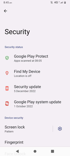 Your phone is now secure with a screen lock
