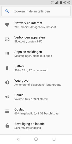 Selecteer Netwerk en internet