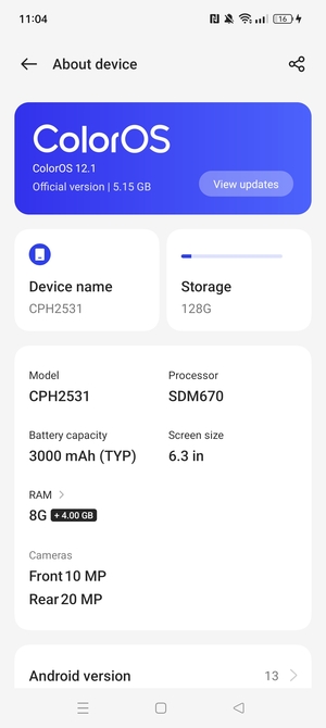 Select ColorOS