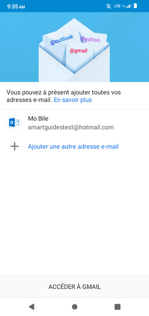 Sélectionnez ACCÉDER À GMAIL