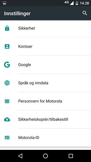 Bla til og velg Kontoer