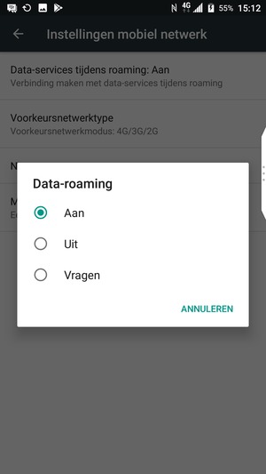 Selecteer uw voorkeursoptie
