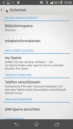 Wählen Sie Bildschirmsperre