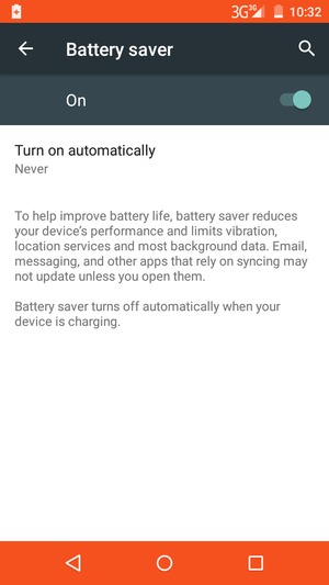 Turn on Battery saver