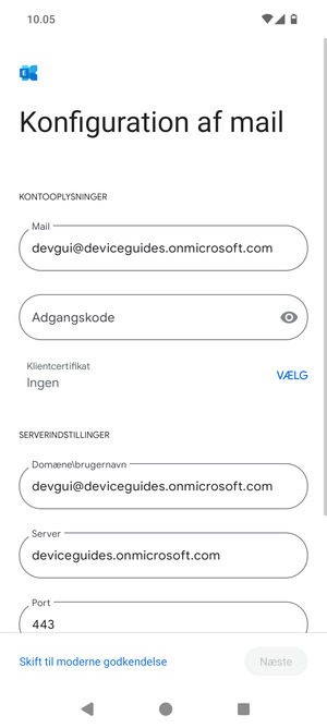 Indtast din adgangskode