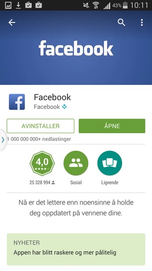 Velg ÅPNE