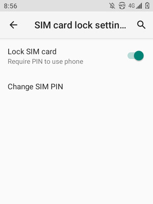 Select  Change SIM PIN