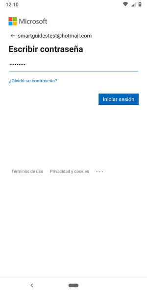 Introduzca su contraseña y seleccione Iniciar sesión