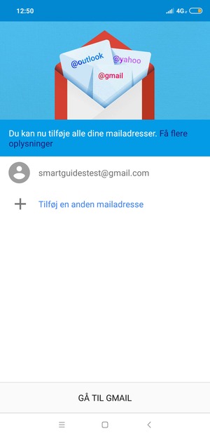 Vælg GÅ TIL GMAIL