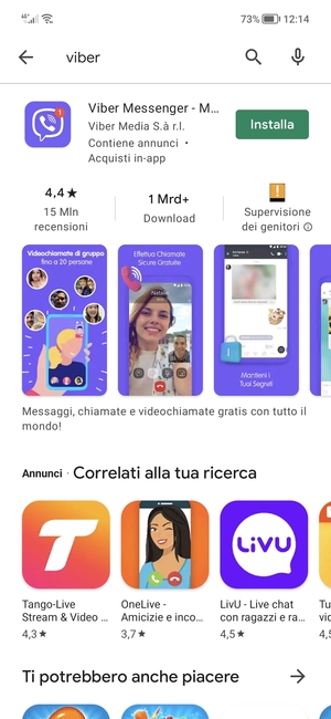 Seleziona l'applicazione