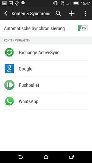 Wählen Sie Google