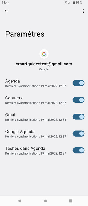 Sélectionnez le bouton du Menu