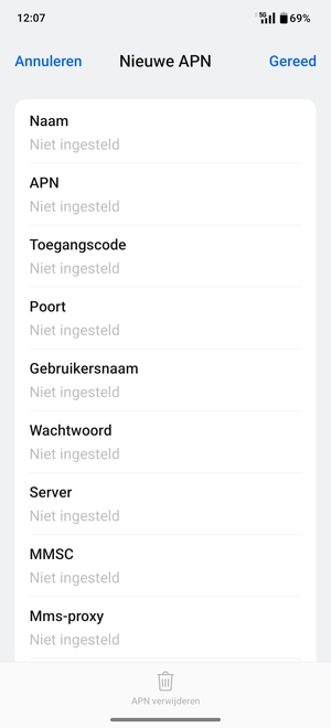 Voer mms-gegevens in