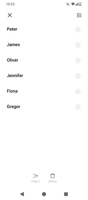 Check the Select all checkbox
