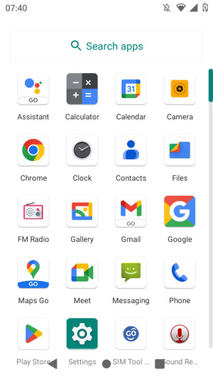 Select Settings