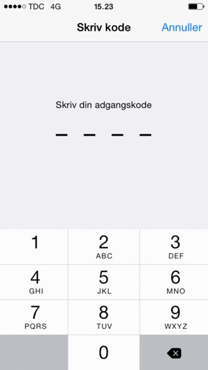 Indtast din adgangskode til telefonens låsekode, hvis denne allerede er aktiveret på din telefon