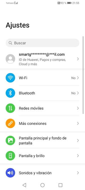 Seleccione Redes móviles