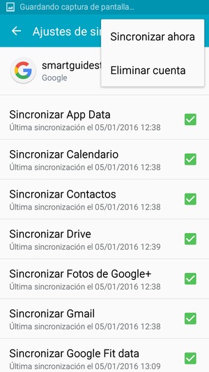 Seleccione Sincronizar ahora