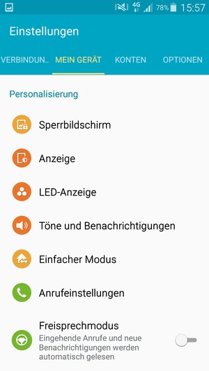 Wählen Sie Sperrbildschirm