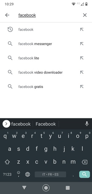 Inserisci il nome dell'app e seleziona Ricerca