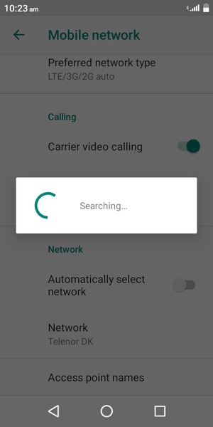 Wait for the search to finish