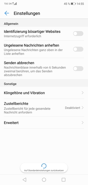 Wählen Sie Erweitert
