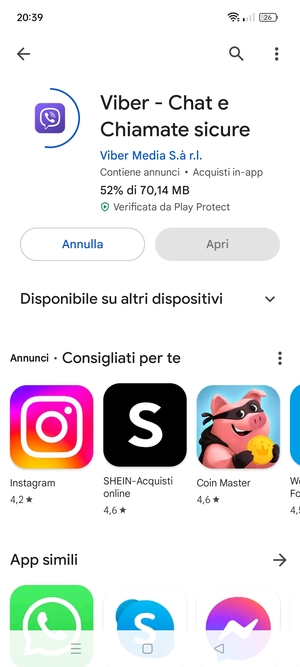 Attendi il completamento del processo di installazione