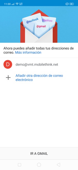 Seleccione IR A GMAIL