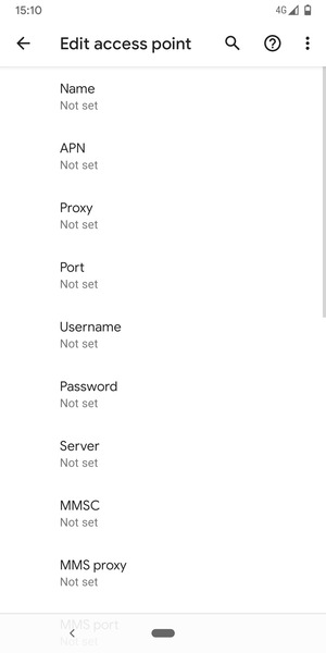 Enter MMS information