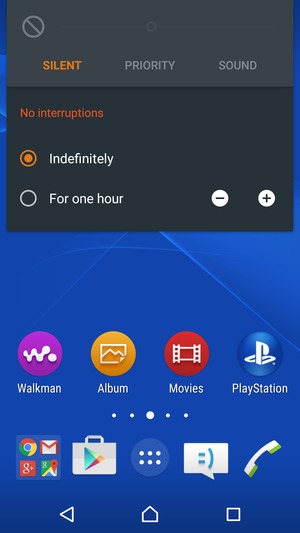 Select SILENT for silent mode