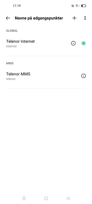 Din telefon er nu sat op til MMS