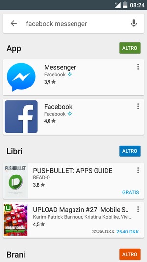 Seleziona l'applicazione