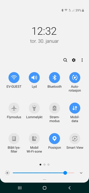 Slå av Wi-Fi og Bluetooth