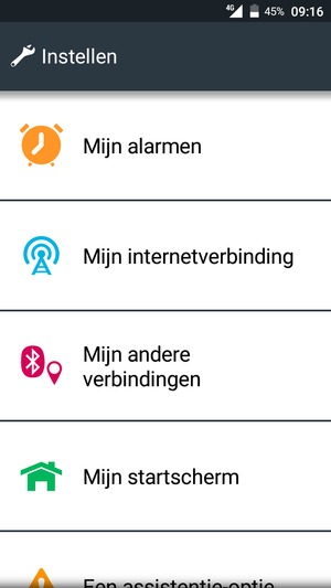 Scroll naar en selecteer Mijn internetverbinding