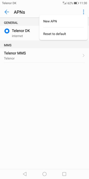 Select Reset to default