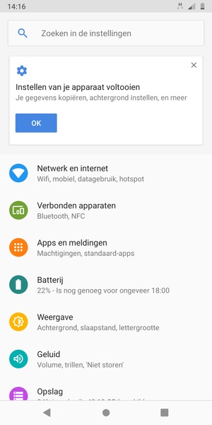 Selecteer Netwerk en internet