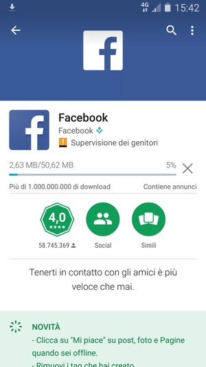 Attendi il completamento del processo di installazione