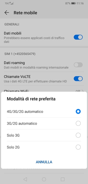 Seleziona la tua opzione preferita