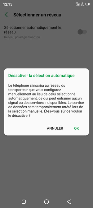 Sélectionnez OK