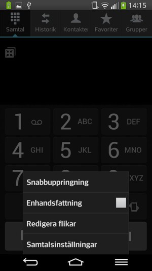 Välj Samtalsinställningar