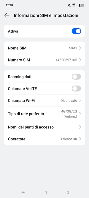 Seleziona Nomi dei punti di accesso